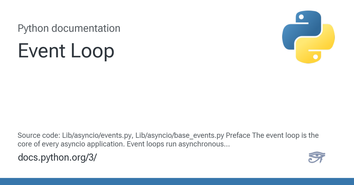 Event Loop — Python 3.13.5 documentation