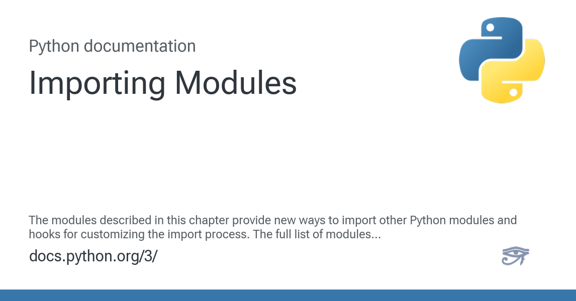 Importing Modules — Python 3.13.7 documentation