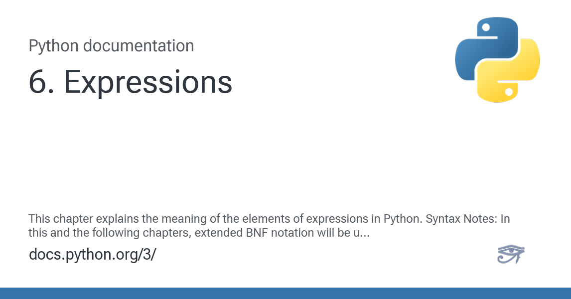 6. Expressions — Python 3.13.7 documentation