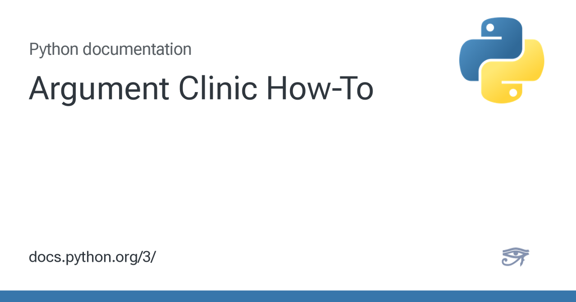 Argument Clinic How-To — Python 3.14.3 documentation