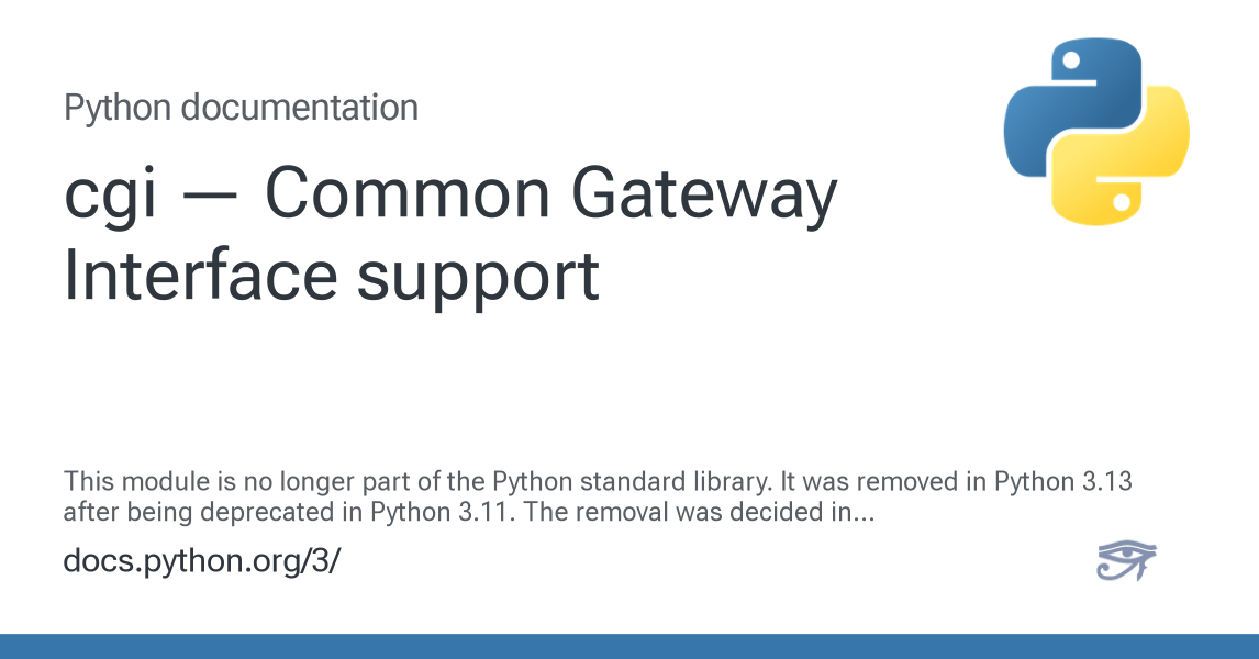 cgi — Common Gateway Interface support — Python 3.14.6 documentation