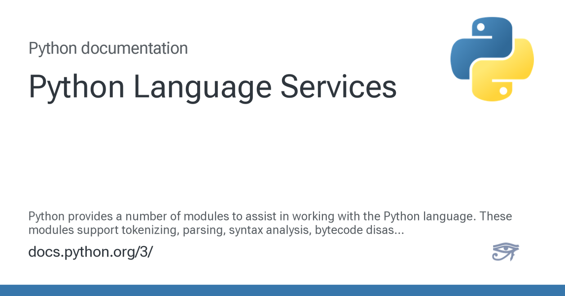 Python Language Services — Python 3.14.6 documentation