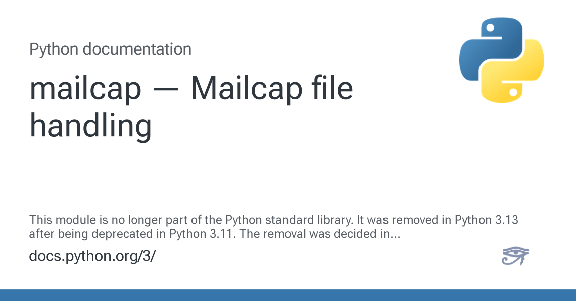 mailcap — Mailcap file handling — Python 3.14.6 documentation