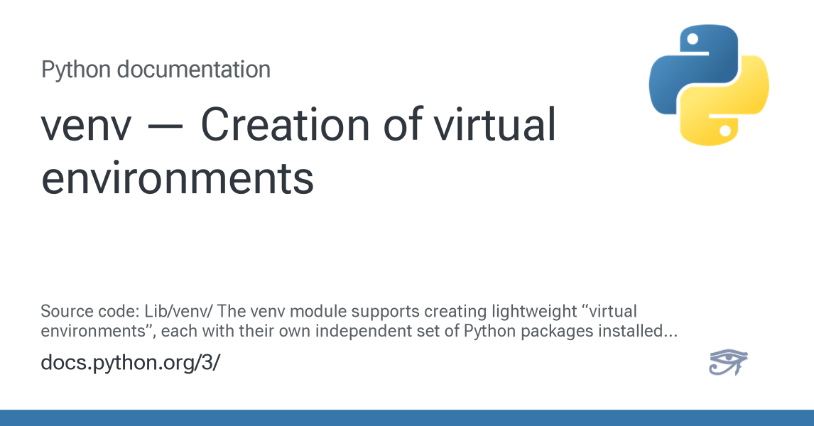 venv - kelvin documentation Images High Quality Grahic venv — Creation of virtual environments — Python 3.14.6 documentation