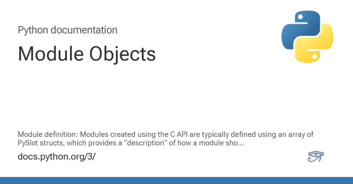 Module Objects — Python 3.15.0b3 documentation